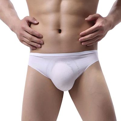 Slip pour Homme Sans Couture Soie Glacee Blanc Blanc Cdiscount Pret a Porter