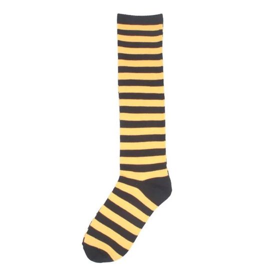 Chaussettes Hautes Rayées - Lot De 3 Paires - Pour Costume Halloween, Cosplay, Look Décontracté - Taille Universelle Femme