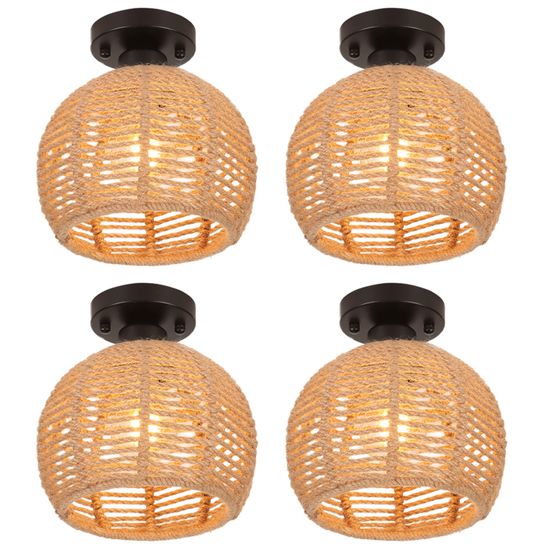 Corde Électrique Vintage 2m Chanvre - Support Ampoule Lampe Suspendue 1 Tête