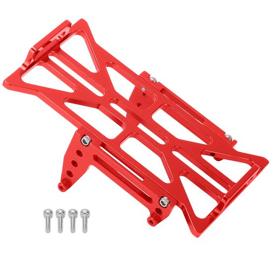 Support De Batterie En Aluminium Pour Voiture RC Traxxas 1/8 6S MAXX SLASH - Avec Sangle, Pièce De Rechange Rouge - 1