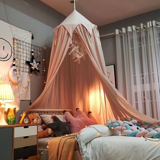 TENTE DE LIT Grande moustiquaire Princesse Romantique Ronde docircme