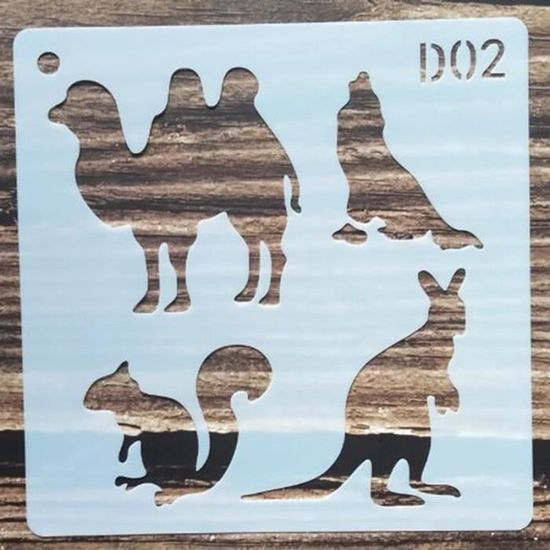 25 Pochoirs Animaux De La Forêt Réutilisables - Cerf, Ours, Loup, élan… - 15x15 Cm - Pour Peinture, Décoration, DIY