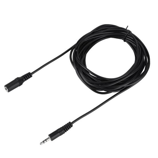 Rallonge Audio Jack 3,5 Mm FosPower - 4,5 M (mâle Vers Femelle) - Pour Smartphone, Enceintes, PC, Voiture - Câble Blindé Avec Connecteurs Dorés