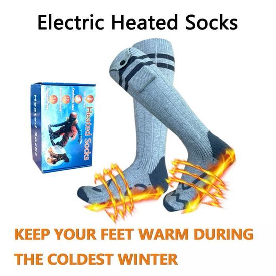 Chaussettes Chauffantes Rechargeables 4500mAh Pour Homme Et Femme – 3 Niveaux Température, Lavables, Pour Ski/Camping - 11