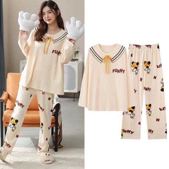 Ensemble Pyjama Pièces Imprimé Bresdk Pyjama Femme été Pièces