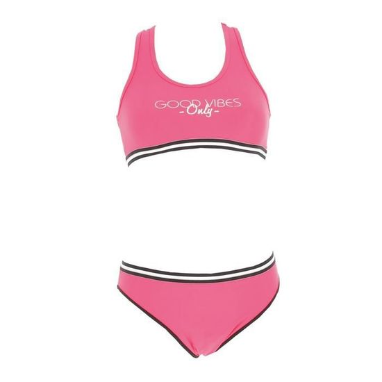 HAUTE PRESSION Maillot De Bain Deux Pièces Fille Motif Floral - X9099 C01 T14A - Confort Et Style