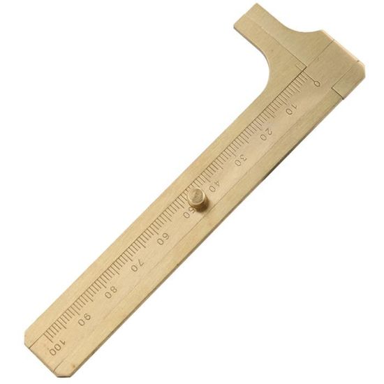 Pied à Coulisse Laiton Vernier Étrier Bracelet Noyer Outil De Mesure