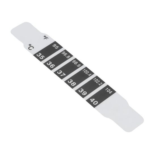 Lot De 20 Bandes Thermomètre Frontal Réutilisables - Sans Mercure Pour Bébé, Enfant Et Adulte - Lecture Rapide 15 Secondes