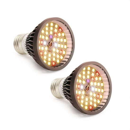 LAMPE DE CULTURE,40W--2 ampoules LED pour culture de plantes, éclairage ...