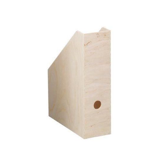 bois de peuplier naturel EBTOOLS Porte-revues en bois 29,5 x 29,5 x 26,5 cm design moderne style minimaliste forme de livre ouvert