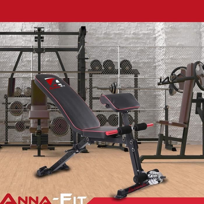 Banc de musculation Anna-Fit pliable et multifonction