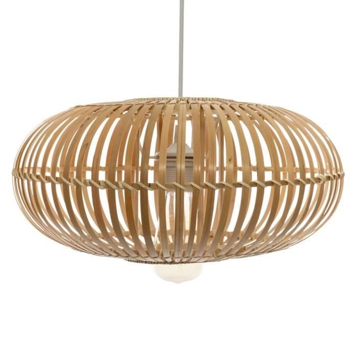 Suspension en bambou - Ø 35 cm - Beige