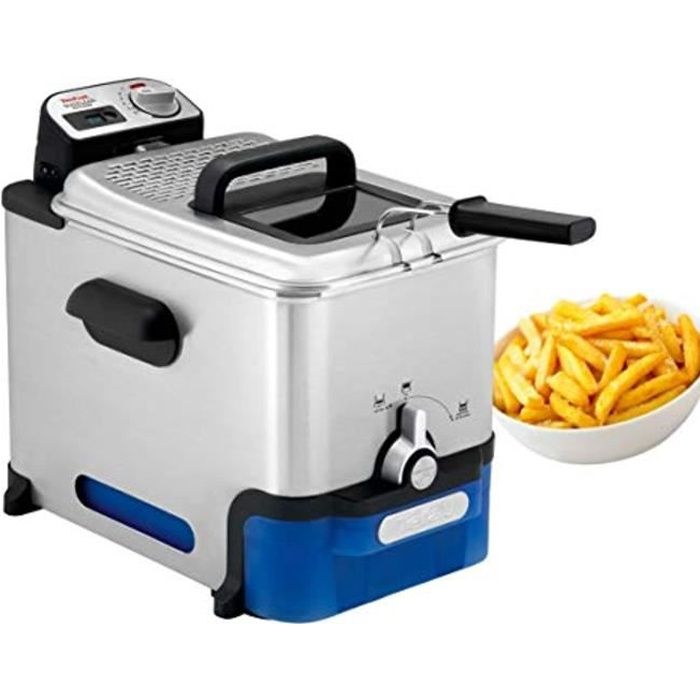 TEFAL OLEOCLEAN 3,5L Filtration automatique de l'huile Mineur digital Hublot de contrôle Thermostat réglable Boite de stockage d'hui