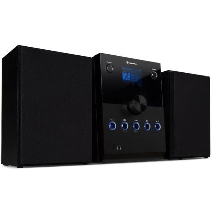 auna MC-30 Chaîne HIFI stéréo compacte avec radio numérique DAB+ - FM - PLL , interface Bluetooth , lecteur CD MP3 - noir