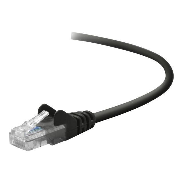 BELKIN Cordon de raccordement - RJ-45 (M) pour RJ-45 (M) - 5 m - UTP - CAT 5e - Noir
