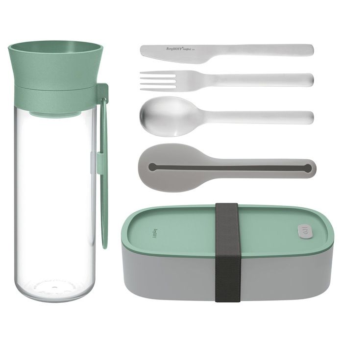 Set a Déjeuner - Couverts Camping et carafe d'eau - Acier Inoxydable - Sans BPA - BergHOFF LEO