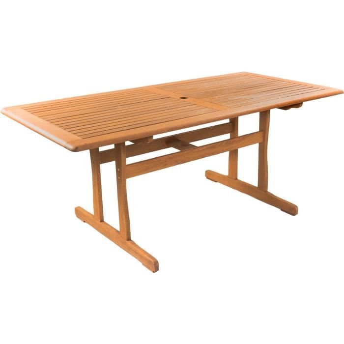 Table de jardin -Osaka- - 180 x 90 cm - Bois naturel