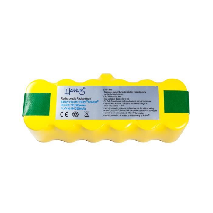 Batterie APS 3500 mAh iRobot Roomba de Hannets® pour Série 500, Série 600, Série 700, Série 800 et Scooba 450