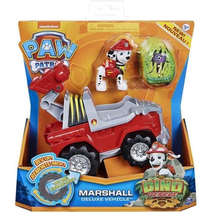 Véhicule deeluxe Pat Patrouille Dino Marcus Et Son 4 x 4 Tout Terrain De Pompier + Un Dinosaure Mystere NEW