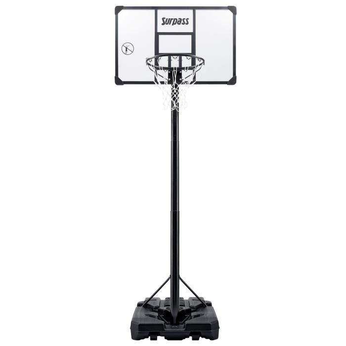 SURPASS - Panier de basket - Hauteur réglable de 2 m à 3,05 m