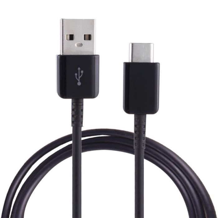 Cable USB type C vers 3.1 USB-C Câble de charge Longueur du câble: 1m Noir Samsung Galaxy S8 Huawei Xiaomi LG HTC et Smartphone