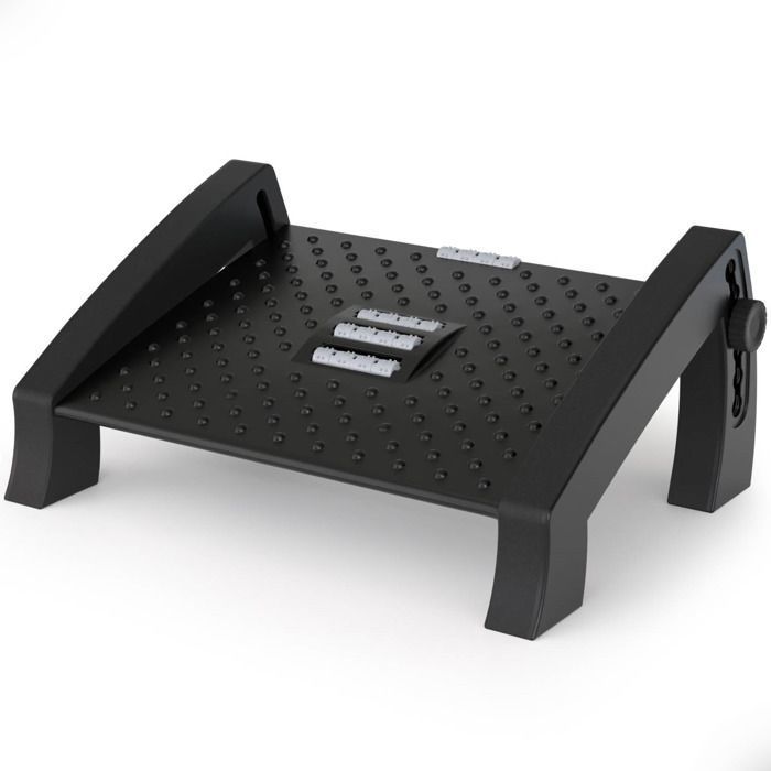 Unilux Repose-pieds Ergonomique Réglable Dual - Anthracite - Repose