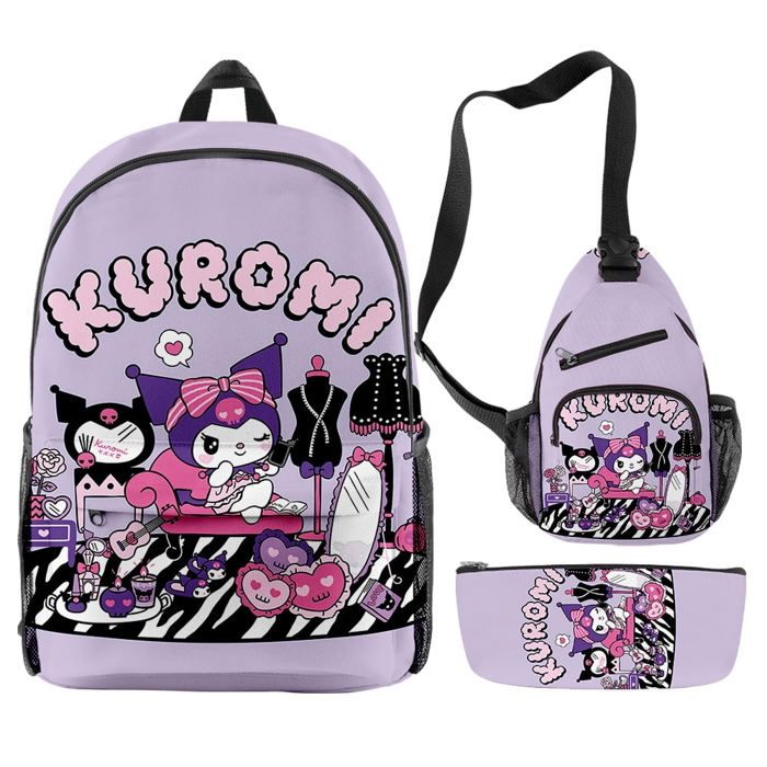 Sac à Dos Kuromi Grande Taille – Violet, 10L, Imperméable, Pour Fille