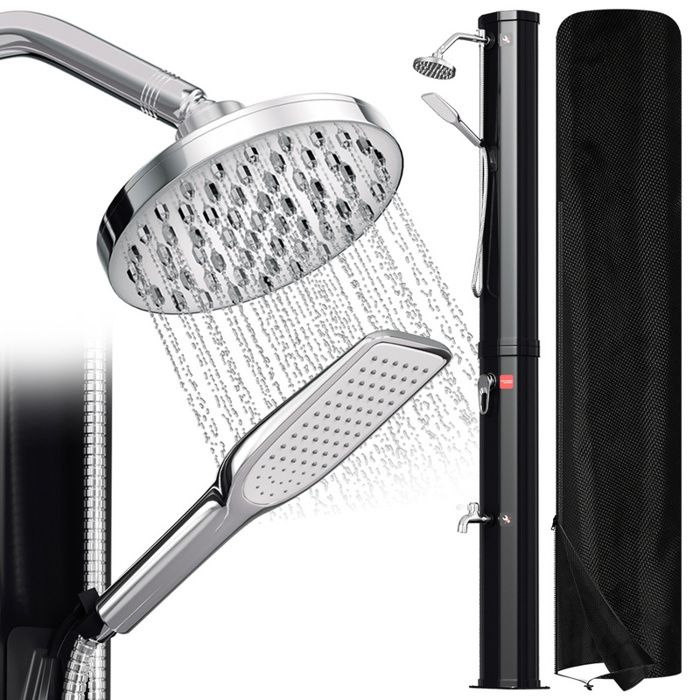 Douche Solaire 40L De Jardin - Pompe à Eau Solaire - Température Réglable Jusqu'à 60° - Sans Électricité