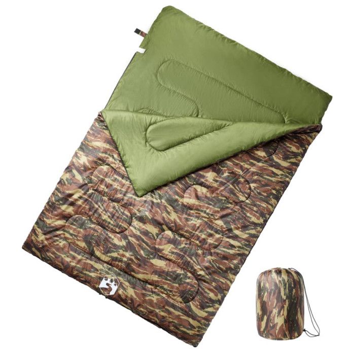 Sac de couchage double et oreillers adultes camping 3 4 saisons