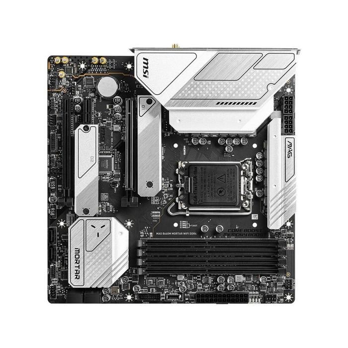 Carte mère MSI MAG B660M MORTAR WIFI DDR5 SDRAM Intel B660 LGA 1700 4xDDR5 SDRAM 128 Go Micro ATX - Msi