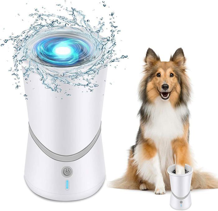Meilleurs prix pour Nettoyeur de pattes de chien électrique portable, lave-pattes électrique, lave-pattes rotatif automatique pour chiens boueux