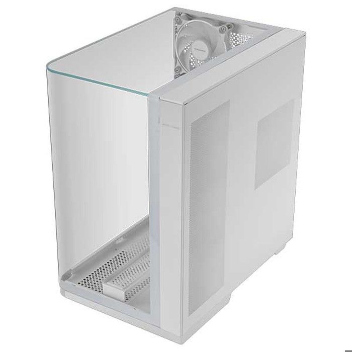 Boîtier PC gaming - MARS GAMING - MC-Infinio - Blanc - Verre trempé courbé panoramique - Châssis acier renforcé