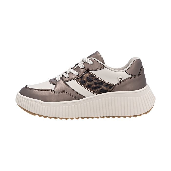 Rieker Basket Basse Cuir Rieker Rock - Beige Comb