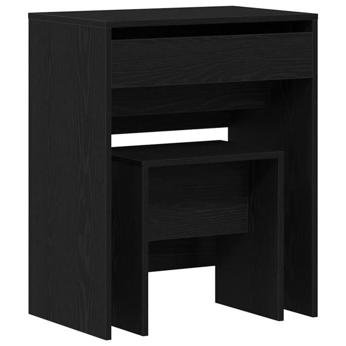 Coiffeuse moderne - vidaXL - Chêne noir - 60x40x75 cm - Bois dingénierie - Finition mate - Rectangulaire - Compacte