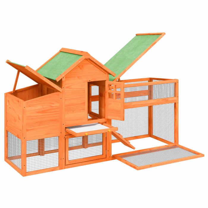 Pet®Brun Poulailler marron 1865x585x113 cm bois massif de pin 7_9899645 Pet®Brun Poulailler marron 1865x585x113 cm bois massif de pin 7_9899645