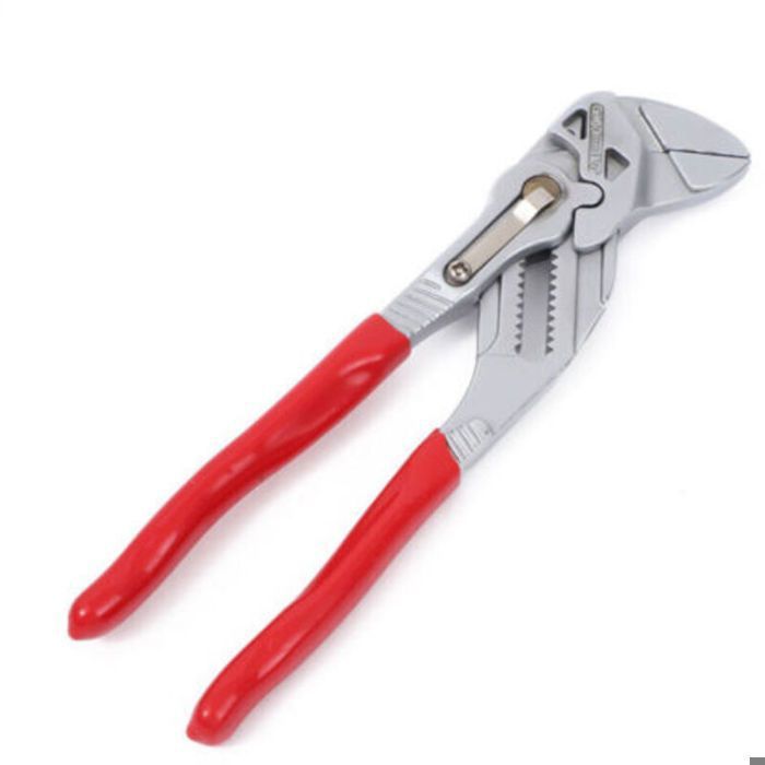 Pince-clé chromée 250 mm pince en continu jusquà 52 mm réglage fin par bouton-poussoir clé réglable remplace clés Femeo