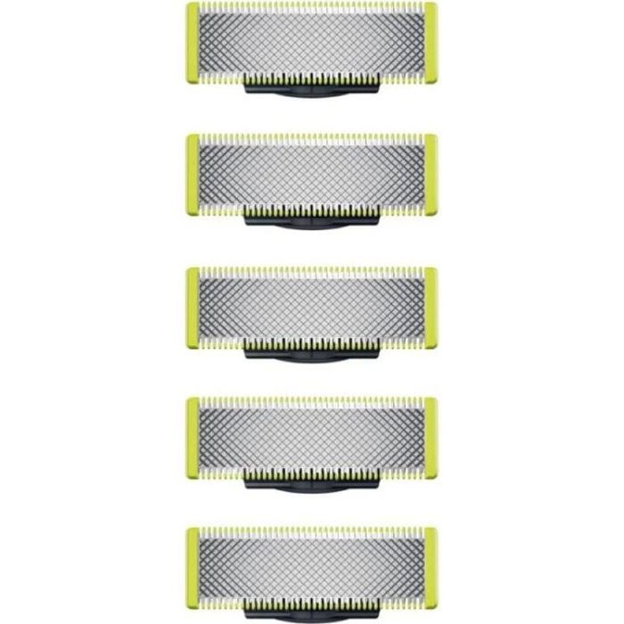 Applicable à Philips Qp2520 Qp2630 Qp210 Qp220 Qp65 - Acier inoxydable robuste - Lot de 5 - Lames de rechange - Taille