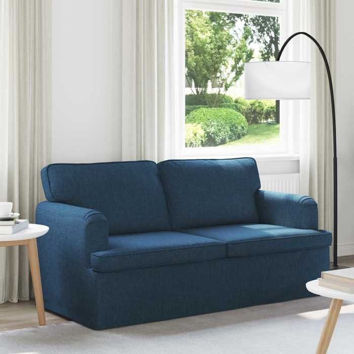 Magnifique Sofa de salon/bureau - VIDAXL - Petit Canapé - 2 places - Bleu 142x80x85 cm tissu&01_2962