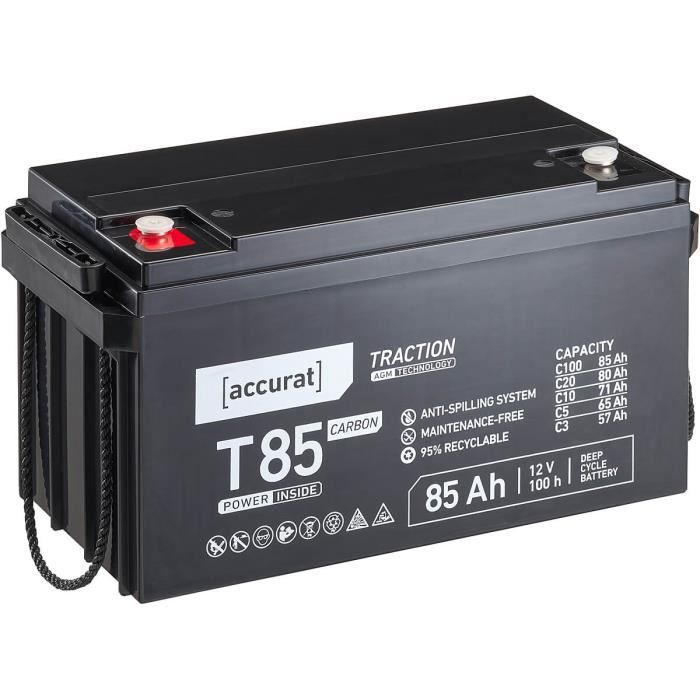 Accurat Traction T80 AGM Batteries Décharge Lente 80Ah