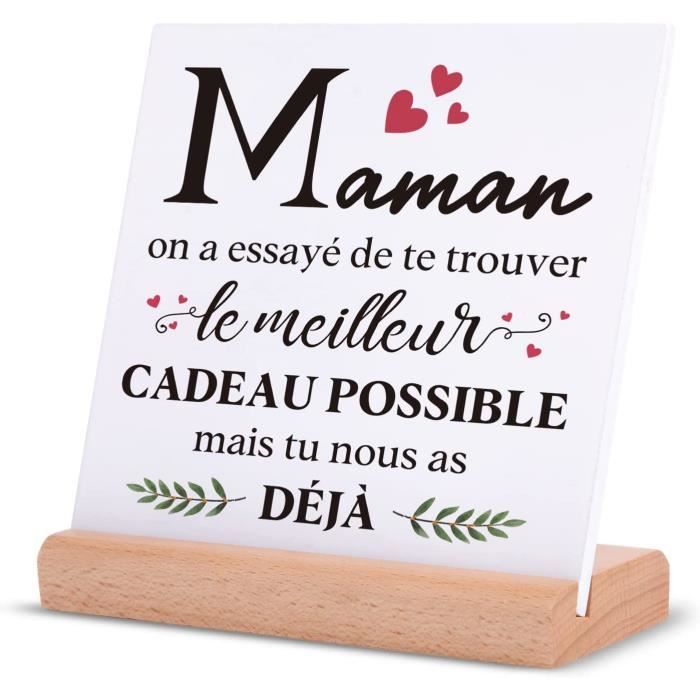 Cadeau Maman, Cadeau Anniversaire Maman, Décoration en Bois Acrylique