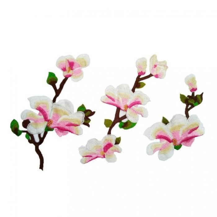 Patch Écusson Escargot Rose Brodé Thermocollant - Taille 7x6 Cm, Polyester, Pour Customiser Vêtements, Sacs