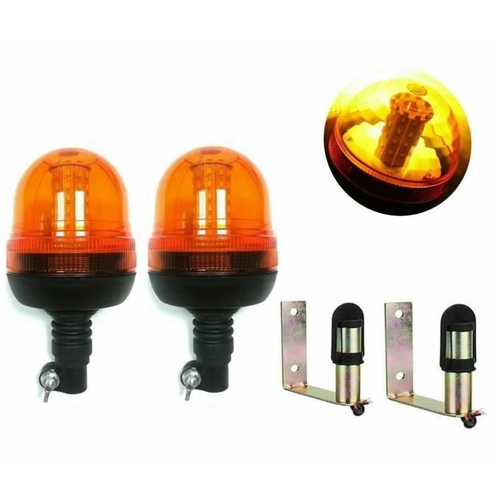 3 Balises Lumineuses LED D'urgence - Aimants, Rechargeables - 9 Modes - Pour Voiture, Sécurité - Visible à 900m