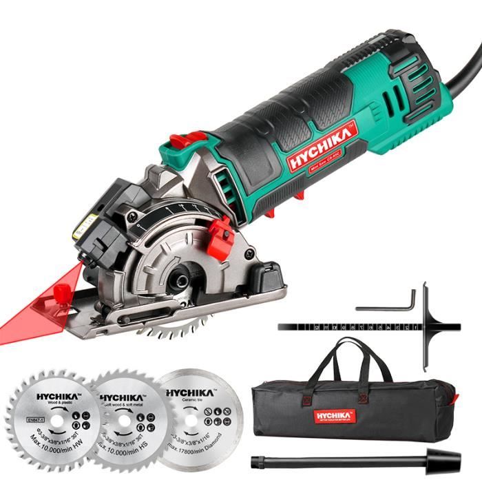 scie circulaire hychika 500w mini scie circulaire 4500rpm cdiscount bricolage