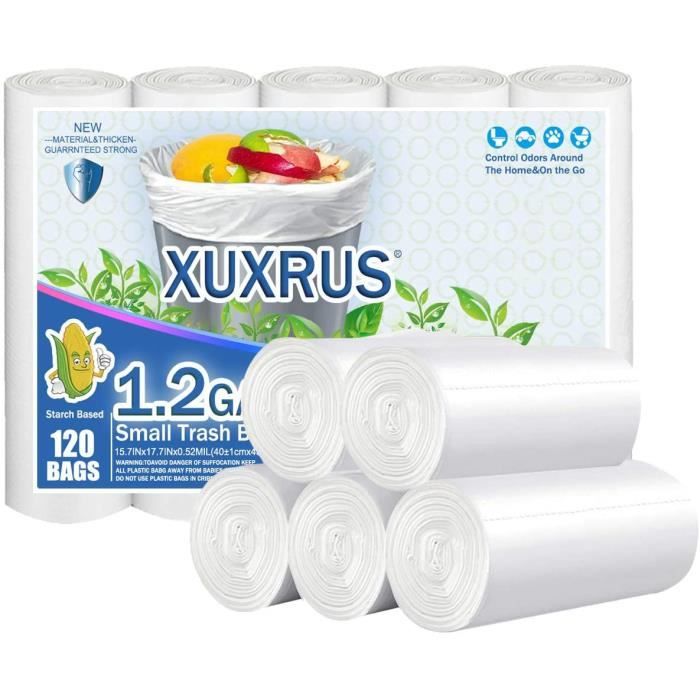 Sacs Poubelle 5l,120 PièCes Sacs Poubelle BiodéGradables 5liter,Petits Sacs Poubelle 5l,120 PièCes Sacs Poubelle BiodéGradables 5liter,Petits