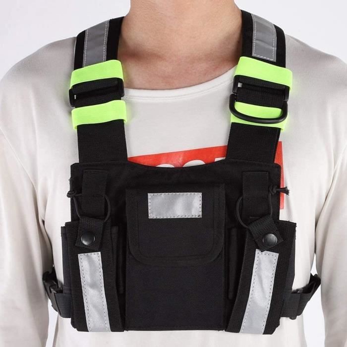 Gilet Tactique Molle - Poches Multiples, Ceinture, Plateforme Poitrine - Nylon, Couleur Noir/beige/vert, Neuf