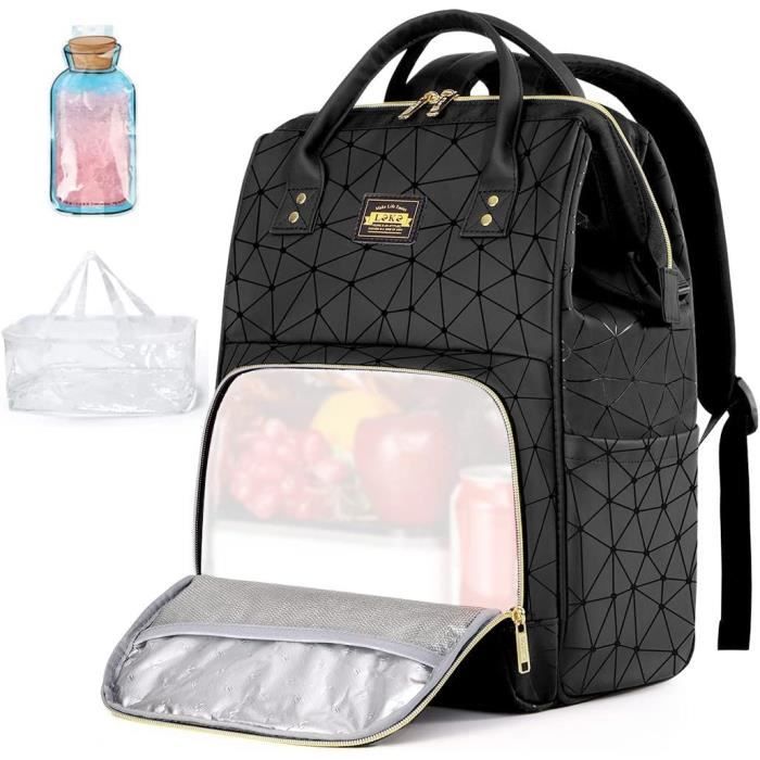 Sac A Dos Isotherme Pour Ordinateur Portable De 15 6 Pouces Avec Compartiment Pour Boite A Lunch Pour Hommes Et Femmes Ecol n2279 Cdiscount Maison