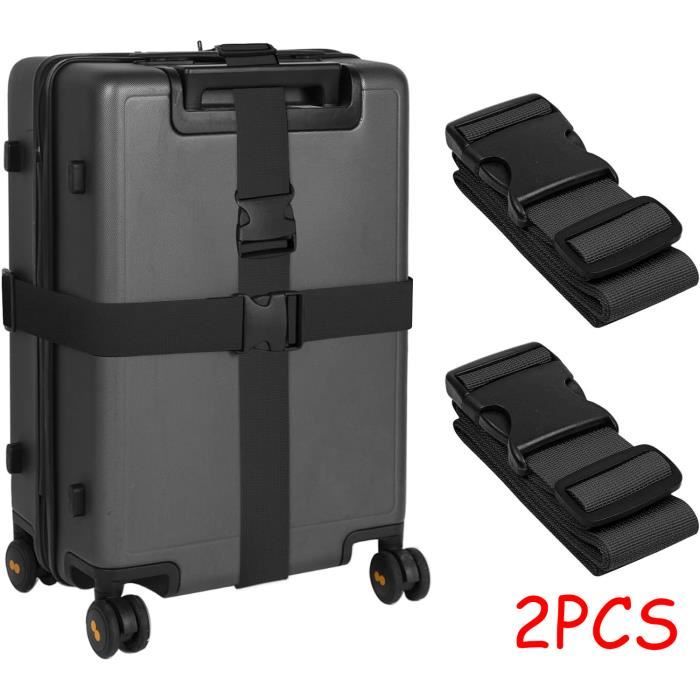 Sangle De Bagage Ajustable 135x2.5cm – Polypropylène, Boucle Double Sécurité, Poignées – Pour Sac De Couchage, Tapis, Camping