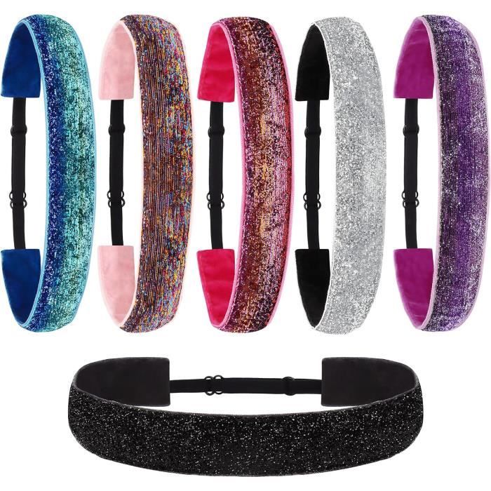 2 Serre-têtes à Dents Pour Femme - Bandeau Antidérapant Rigide - Accessoire Cheveux Pratique Sport, Maquillage, Déco - Coloris Assortis
