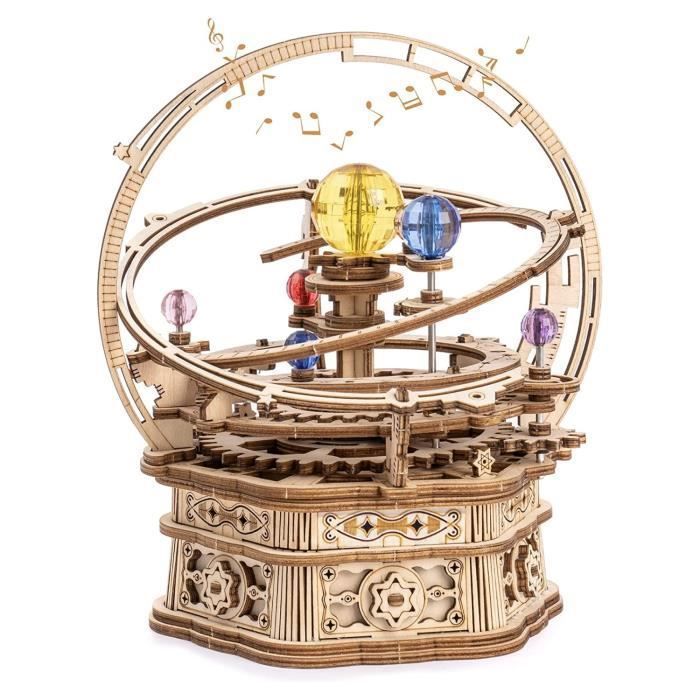 Puzzle 3D boîte à musique - ROBOTIME - Nuit étoilée - Bois - 84 pièces - Boîte à musique rotative