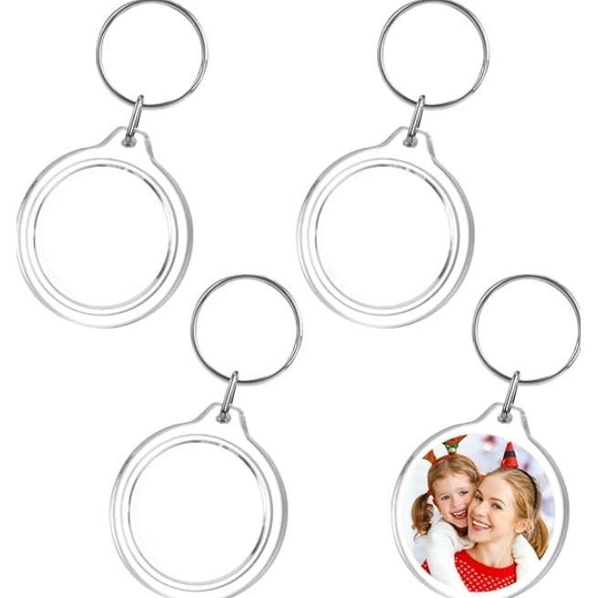 Porte-Clés Rond Double Face Scarabée - Imprimé Tissu - Fabriqué En France - Neuf Étiqueté